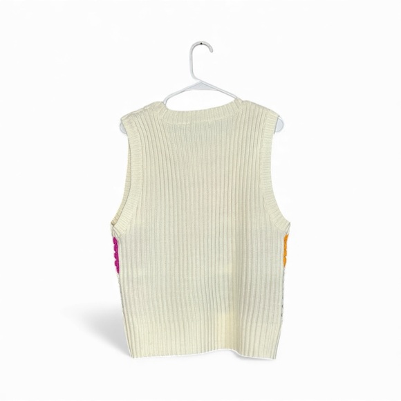 Multicolor Crochet Patchwork Sweater Vest - Picture 3 of 6